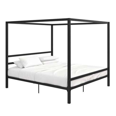 King Briella Metal Canopy Bed Black - Room & Joy: Sturdy, Modern Design ...