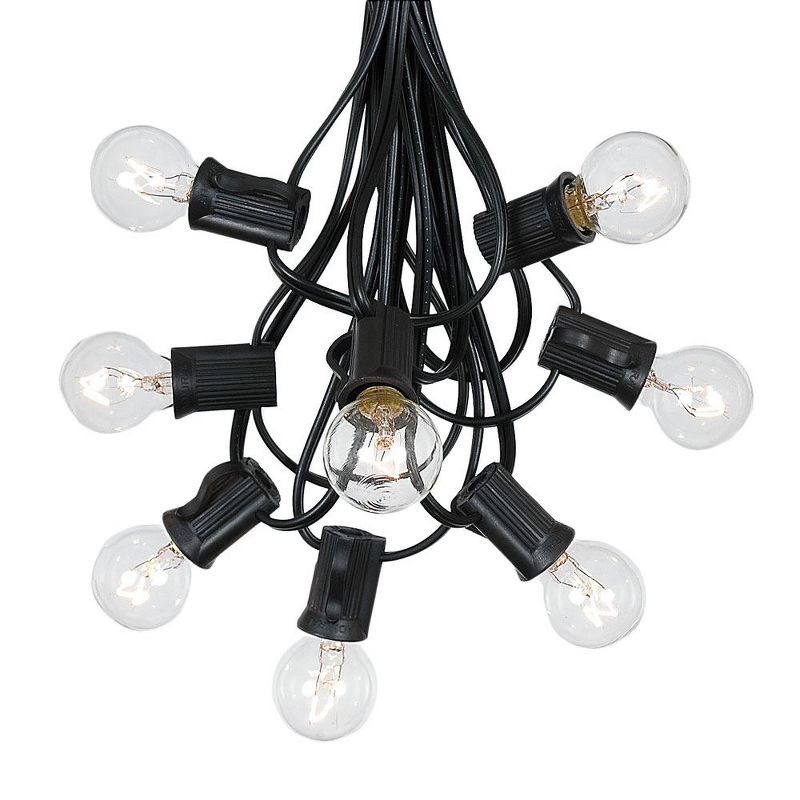 Novelty Lights 25 Feet G30 Globe Outdoor Patio String Lights, Black Wire, 1 of 8