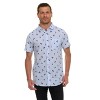 Canada Weather Gear Men’s Seersucker Short Sleeve Shirt with Allover Palm Print – Lightweight Button-Down Casual Shirt - 3 of 4
