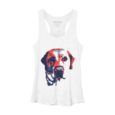 Women's Design By Humans Patriotic Labrador By Rmbuckeye Racerback Tank Top