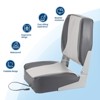 Garvee 2 Pack Boat Seats Low Back, Folding Fishing Boat Chair with Thickened Sponge Padding and Hinge for Sightseeing Boat, Speedboat, Canoe - 4 of 4
