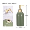 Unique Bargains Ceramic Hand Soap Dispenser with Stainless Steel Pump - image 2 of 4