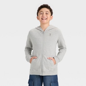 Boys' Full-Zip Relaxed Fit French Terry Hoodie - Cat & Jack™ - 1 of 4