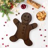 Slickblue Christmas Gingerbread Man Wooden Board – Acacia Wood for Charcuterie, Snacks, Desserts, 15" - 2 of 4
