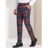 INSPIRE CHIC Men's Plaid Casual Regular Fit Flat Front Stretch Dress Pants - 2 of 4