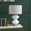 Hudson and Canal 22.75" Tall Double Gourd Lamp with Fabric Shade - 3 of 4