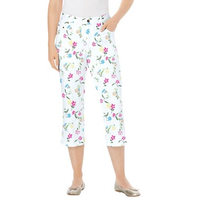 Woman Within Women's Plus Size Petite Capri Stretch Denim Jean