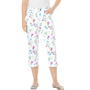 Woman Within Plus Size Petite Capri Stretch Denim Jean - 1 of 4