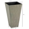 Resenkos Set of 3 Tall Planters with Drainage Hole, 28" Outdoor Flower Plant Pots, Indoor Planters for Porch Patio and Deck, - 3 of 4