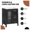 Mshliw 24" Bathroom Vanity with Smooth Ceramic Sink, Cabinet with Door & Two Drawers, Adjustable Shelf, Solid Wood & MDF Construction - 4 of 4