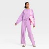 Women's Washed Jersey Wide Leg Pants - JoyLab™ - 3 of 3