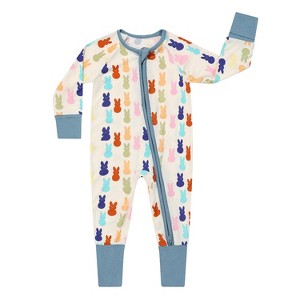 Girl Kids' Peeps Easter Bunny Bamboo Convertible Footie - EMERSON AND FRIENDS - 1 of 1
