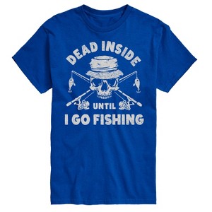 Men's - Instant Message - Dead Inside Until I Go Fishing Short Sleeve Graphic T-Shirt - 1 of 4