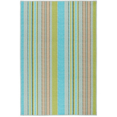 Annie Selke - Dash & Albert Aquinnah Ticking Multi Machine Washable Rug