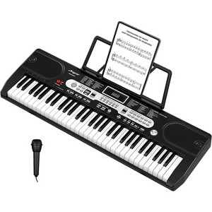 Keyboard Piano, 61 Key Electric Piano Keyboard for Beginners and Kids, with Microphone, Power Supply, Built In Speakers, Portable Keyboard Teaching - 1 of 4