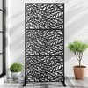 StreamLeaf Black Zinc-Coated Steel Room Divider | 183H x 90W x 40D cm - 2 of 3