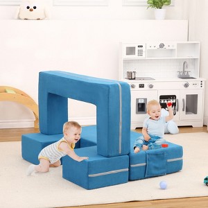 Kids Play Couch, 3Pcs Modular Kids Couch for Playroom Bedroom Furniture, Convertible Foam Kids Play Sofa with Removable Cover - 1 of 4
