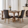 PDTEND Mid-Century Dining Chairs Set of 2 with Snow Velvet Fluffy Fabric - 3 of 4