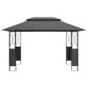 vidaXL Gazebo with Roof Anthracite 157.5"x118.1"x106.3" Steel - 3 of 4