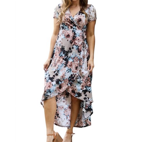 Women's Give Me Roses Full Size Floral Maxi Wrap Dress - HEIMISH USA - image 1 of 4