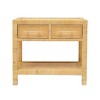 TOV Furniture Amara Natural Rattan 2-Drawer Nightstand - 3 of 4
