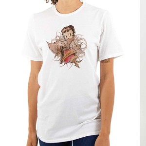 Betty Boop Cartoon Love Hurts Tattoo Womens Graphic T Shirt Tees Brisco Brands - 1 of 4