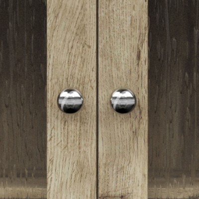 Connor Light Oak Two-Door Wall Cabinet with Adjustable Shelves