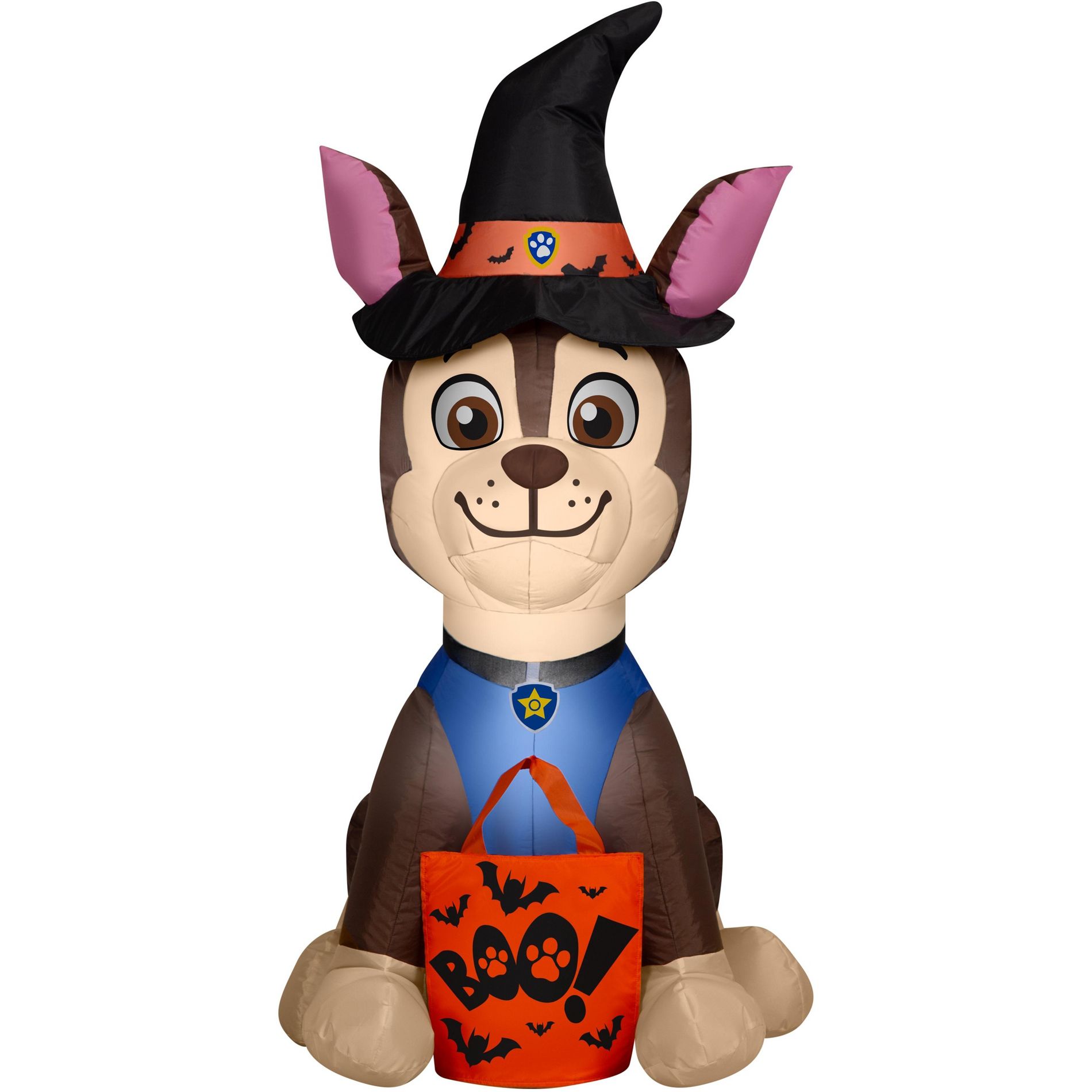 Gemmy Airblown Inflatable Chase in Witch Costume Nick, 3.5 ft Tall, Multi