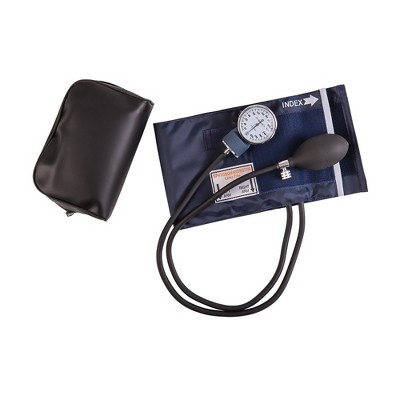 MABIS Adult Cuff Arm Aneroid Sphygmomanometer Unit 2-Tubes Blue 1 Each