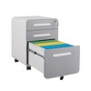 3 Drawer Mobile File Cabinet with Lock, Metal Under Desk Rolling Filing Cabinets, Fully Assembled 5-Wheel Office Cabinet for Home Office Letter - 4 of 4