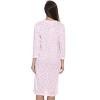 Just Love Womens Long Sleeve Cotton Nightgown - V-Neck PJ Sleepwear with Lace Trim - 3 of 3