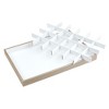 Unique Bargains Stackable PU Leather Jewelry Organizer Tray with Removable Dividers for Drawer Inserts Set of 2 - 4 of 4