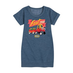 - Little Tikes - Fast Food Towing Graphic Short Sleeve Fleece Dress - 1 of 4
