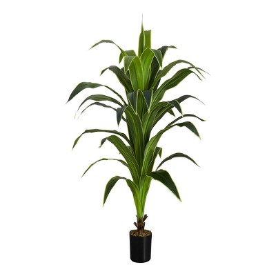 Syemin Artificial Plants Artificial Plant Dracaena Tree Indoor Outdoor Faux Fake Fall Decorations for Home Fake Plants, Green, 31.5"*31.5"*47.25"