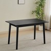 NicBex 47.24" Modern Rectangle  Dining Table,Kitchen Table with Wood Tabletop and Wood Legs for 2-4 Seaters,Black - 4 of 4