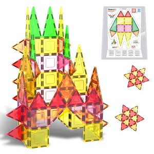 PICASSO-TILES 12 PC Magnetic Tiles, Magnetic Building Blocks for Kids, Magnet for Kids 3+ - 1 of 4