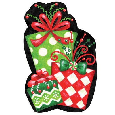 Home & Garden 18.5" Gifts And Bows Hang Around Christmas Custom Decor  -  Decorative Door Danglers