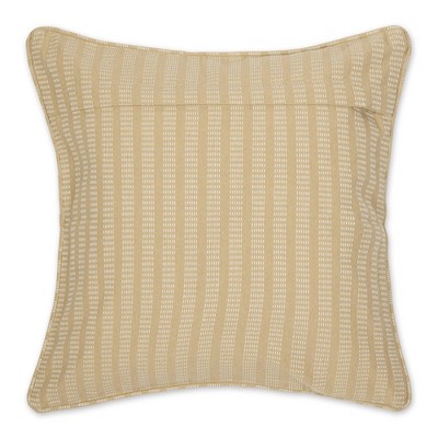 18" Biscuit Dobby Striped Recycled Cotton Throw Pillow Covers, Set of 2