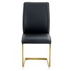 CAVINAS Modern Luxury Simple Arch Chair, PU High Resilience Dining Chair with Crazy Horse Texture and Arched Metal Leg - 4 of 4