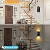 DAKAFUL 2-Pack Outdoor Wall Light Fixtures with LED Bulbs, Rustproof Aluminum Up Down Lights for House, Porch, Garage Black - 4 of 4
