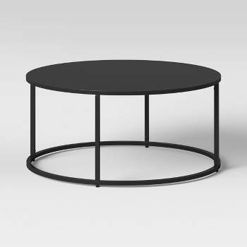 Glasgow Round Metal Coffee Table Black - Threshold™