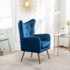 NicBex Velvet Accent Chair,Upholstered Living Room Chairs with Mid-Height Tufted Backrest and Gold Metal Legs,Accent Chairs for Living Room - 4 of 4