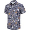 Mens Halloween Christmas Shirts Funky Santa Button Down Shirt Printed Short Sleeve - 2 of 4