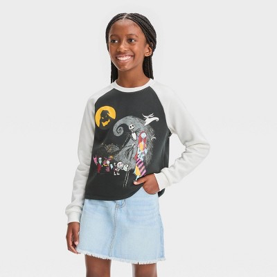 Girls' Disney Mickey & Minnie Mouse Pullover Sweatshirt - Off White XL