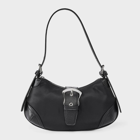 Wild Fable Curved Buckle Shoulder Bag - Wild Fable™ Black
