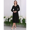 INSPIRE CHIC Women's A-Line V Neck Long Sleeve Ribbed Knit Sweater Dress - 2 of 4