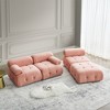 Modular Cloud Couch, Modern L-Shaped Sectional Sofa with Reversible Ottoman, Button-Tufted Velvet, Flexible Combination for Living Room - 2 of 4