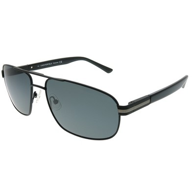 Chesterfield CH 05/S 003 Unisex Aviator Polarized Sunglasses Matte Black 61mm