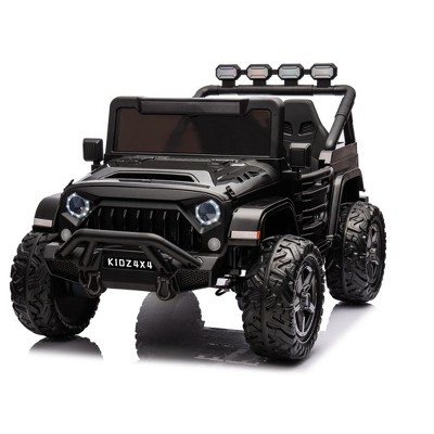 Kids 24V 2-Seater Electric Ride On Car, 4x4 Ride On Truck w/Remote Control, 4-Wheeler Suspension, 3 Speeds
