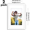 Americanflat 2 Pack of Picture Frames with Mat - Plexiglass Cover - 2 of 4